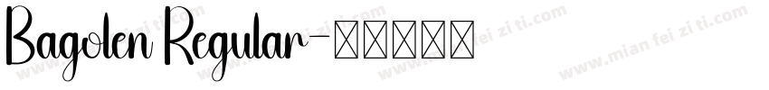 Bagolen Regular字体转换